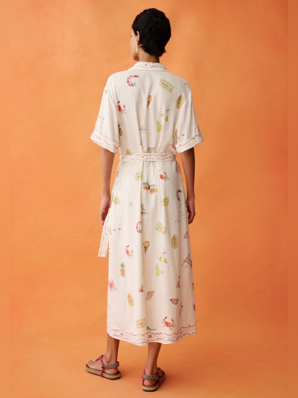 NWT Anaya Arlo Dress size Small S linen Bondi Beach Few Moda button down belt - Picture 6 of 7
